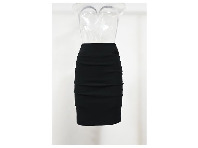 Falda mini ajustada Viktor & Rolf en viscosa negra Negro - vista 5