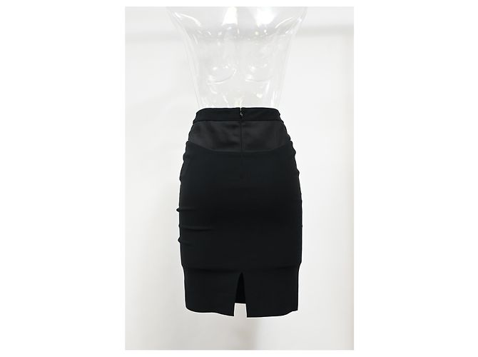 Falda mini ajustada Viktor & Rolf en viscosa negra Negro - vista 7