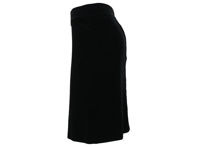 Saia midi A-line Alexander Mcqueen em veludo preto - vista 2
