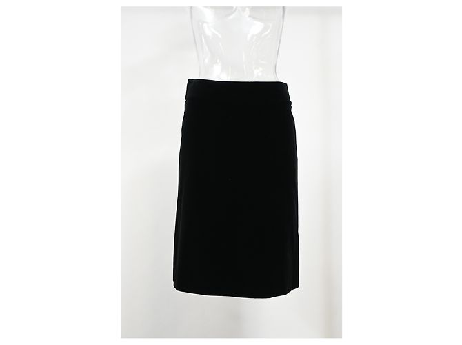 Saia midi A-line Alexander Mcqueen em veludo preto - vista 5