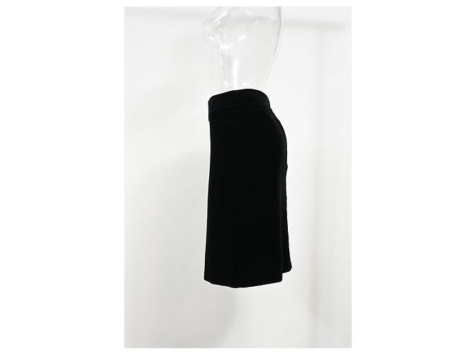 Saia midi A-line Alexander Mcqueen em veludo preto - vista 6