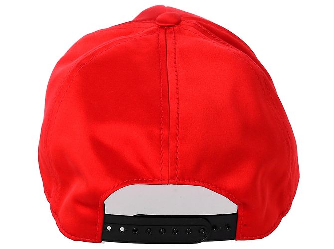 Gorra de béisbol con parche de logo Miu Miu en lona roja - vista 10