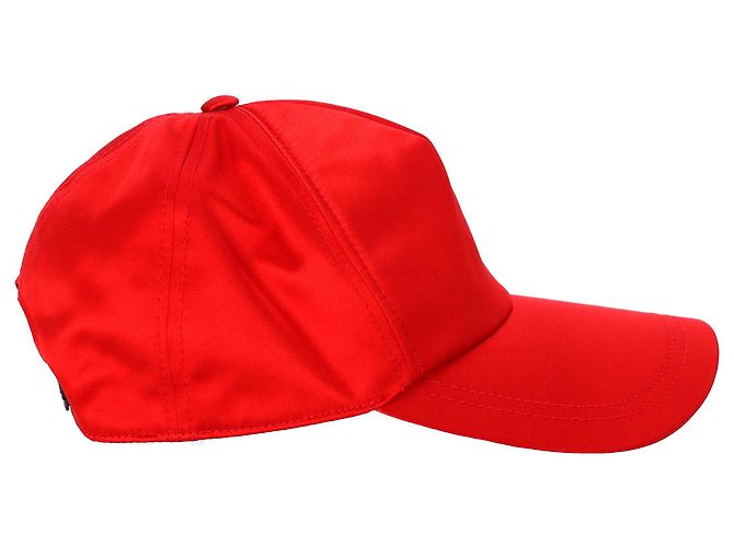 Gorra de béisbol con parche de logo Miu Miu en lona roja - vista 5