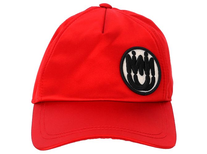 Gorra de béisbol con parche de logo Miu Miu en lona roja - vista 7