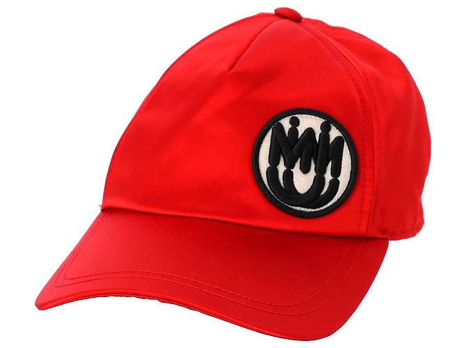 Gorra de béisbol con parche de logo Miu Miu en lona roja - vista 8