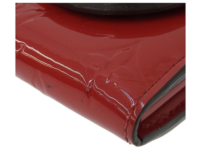 Carteira longa Sarah Monogram Vernis Louis Vuitton M90489 Vermelho - vista 3