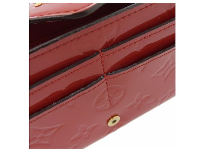 Carteira longa Sarah Monogram Vernis Louis Vuitton M90489 Vermelho - vista 5