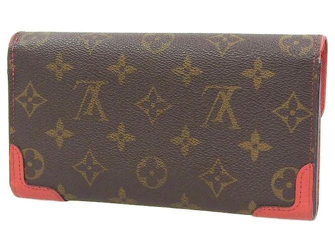 Cartera larga Sarah Retiro Monograma Louis Vuitton Roja - vista 2