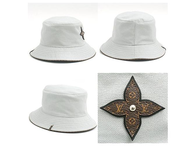 Cappello bucket Monogram Donna Louis Vuitton M76941 Grigio - vista 2
