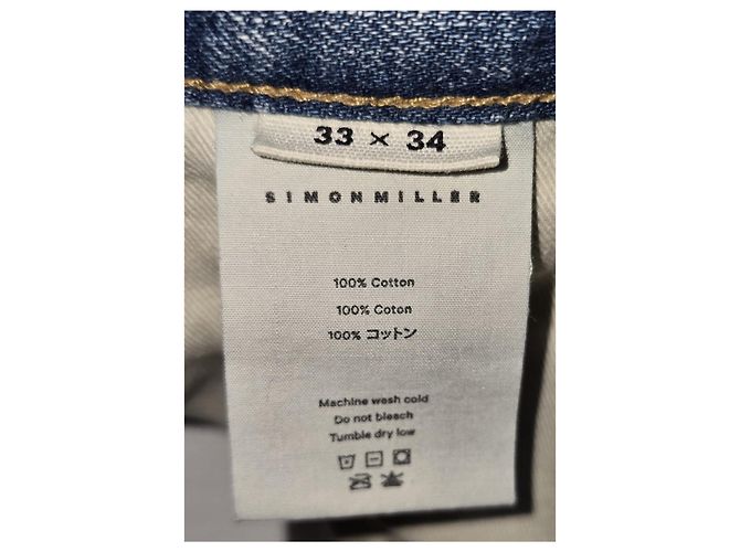Jeans de pierna recta Simon Miller en algodón azul - vista 11