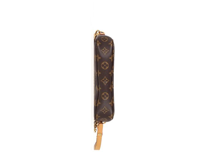 Borsa Ivy Wallet on Chain in Tela Marrone Louis Vuitton Rosso - vista 12