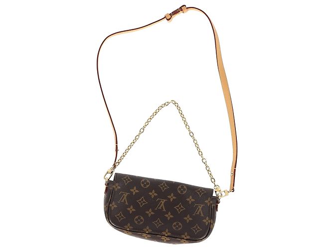 Borsa Ivy Wallet on Chain in Tela Marrone Louis Vuitton Rosso - vista 2
