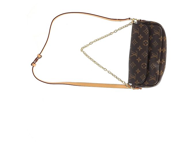 Borsa Ivy Wallet on Chain in Tela Marrone Louis Vuitton Rosso - vista 9