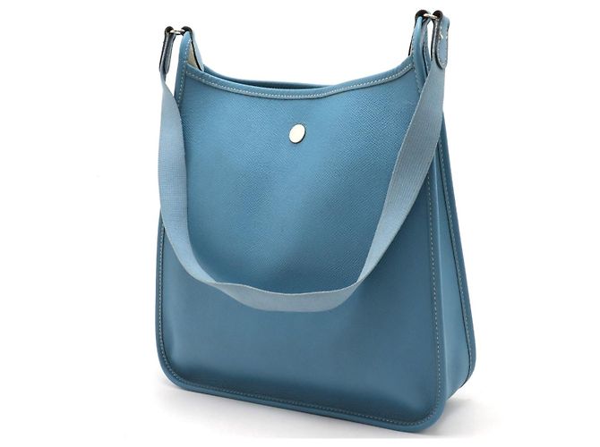 Hermès Borsa a Spalla in Pelle Hermes Vespa PM Blu Jeans - vista 2