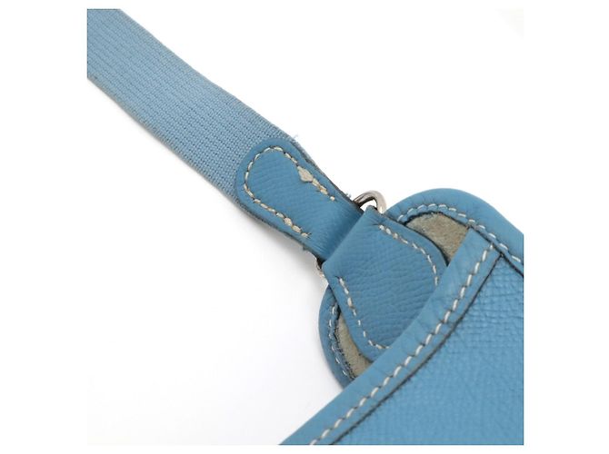 Hermès Borsa a Spalla in Pelle Hermes Vespa PM Blu Jeans - vista 5
