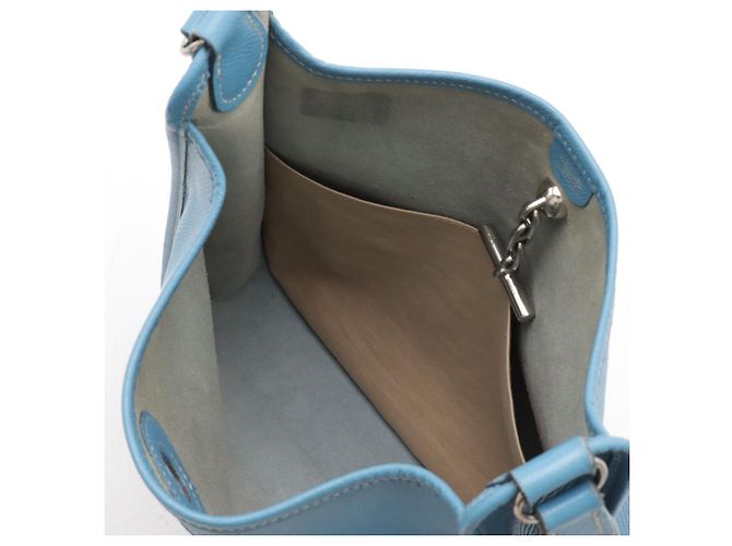 Hermès Borsa a Spalla in Pelle Hermes Vespa PM Blu Jeans - vista 6