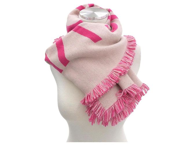 Sciarpa in cashmere e lana Louis Vuitton M71586 Rosa - vista 2