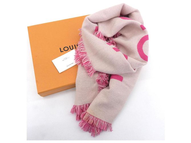 Sciarpa in cashmere e lana Louis Vuitton M71586 Rosa - vista 3