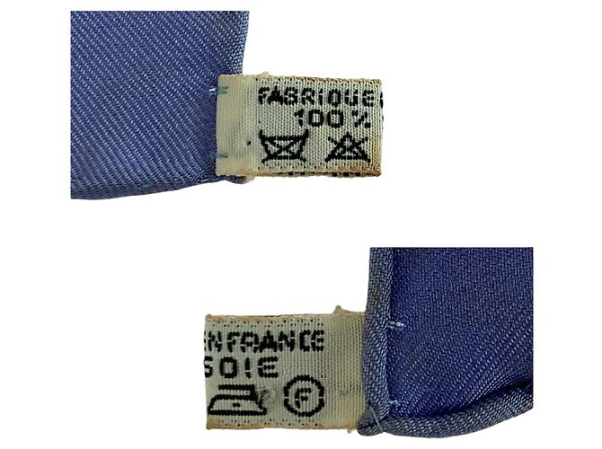 Foulard in seta Hermès Carré 90 Jumping Blu - vista 3