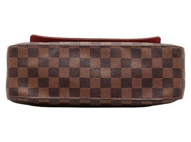Borsa Louis Vuitton Damier Mini Looping Ordine Speciale Borsa a Spalla N51148 Pelle PVC Marrone - vista 4