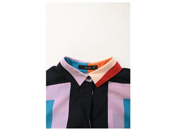 Etro Patterned Long-Sleeve Shirt in Multicolor Polyester Multiple colors - view 10