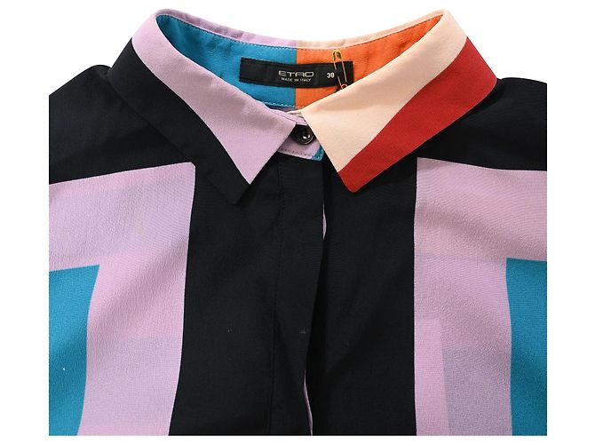 Etro Patterned Long-Sleeve Shirt in Multicolor Polyester Multiple colors - view 5