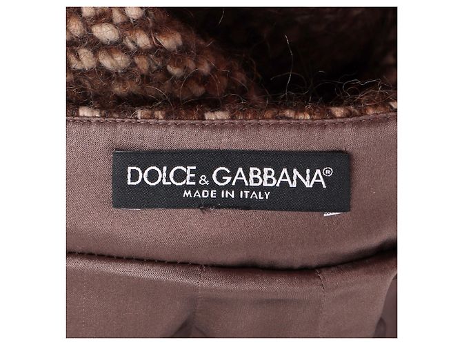 Falda mini plisada Dolce & Gabbana en acrílico marrón Castaño Roja - vista 4