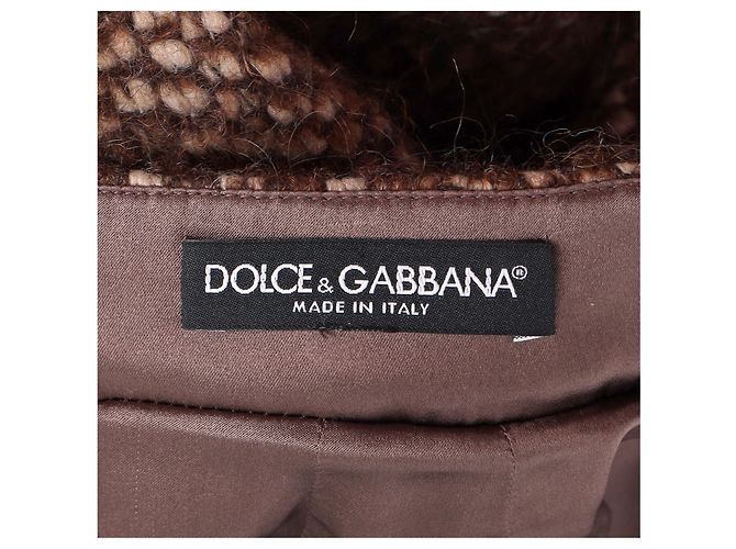 Falda mini plisada Dolce & Gabbana en acrílico marrón Castaño Roja - vista 9
