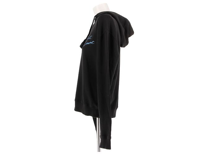 SAINT LAURENT Strickwaren & Sweatshirts T.International L Baumwolle Schwarz - Ansicht 4
