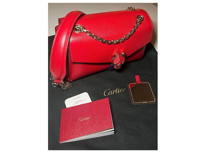 Cartier Mini borsa a catena modello Pantera Grafica Rosso - vista 2