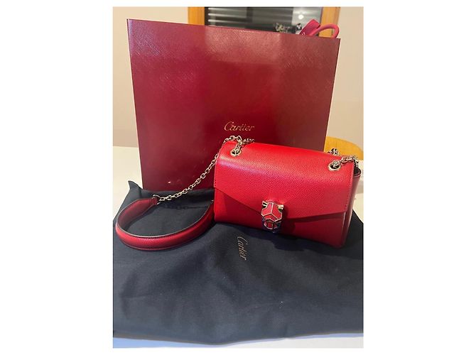Cartier Mini borsa a catena modello Pantera Grafica Rosso - vista 3