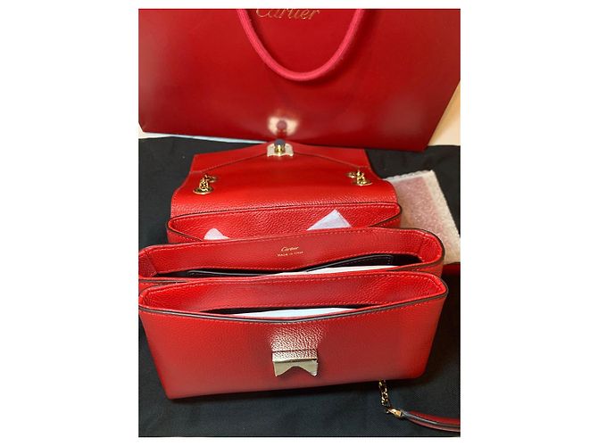 Cartier Mini borsa a catena modello Pantera Grafica Rosso - vista 5