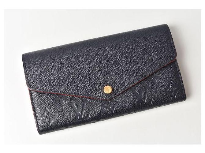 Louis Vuitton Monogram Empreinte Leder Sarah Geldbörse Blau - Ansicht 2