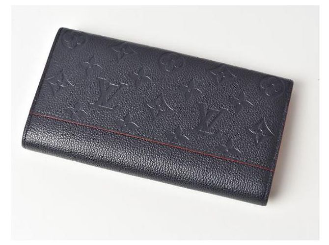 Louis Vuitton Monogram Empreinte Leder Sarah Geldbörse Blau - Ansicht 3