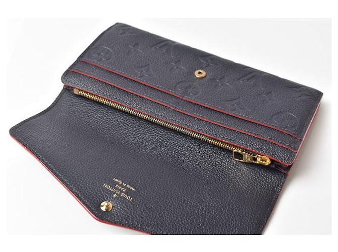 Louis Vuitton Monogram Empreinte Leder Sarah Geldbörse Blau - Ansicht 5