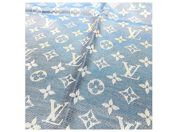 Châle en denim Monogram Louis Vuitton M74019 Bleu - vue 5