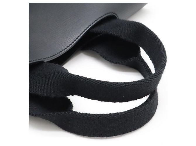 Hermès Borsa tote Hermes Valparaiso PM in pelle chevron nera Nero - vista 4