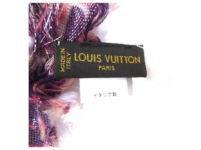 Bufanda de leopardo Louis Vuitton Púrpura - vista 3
