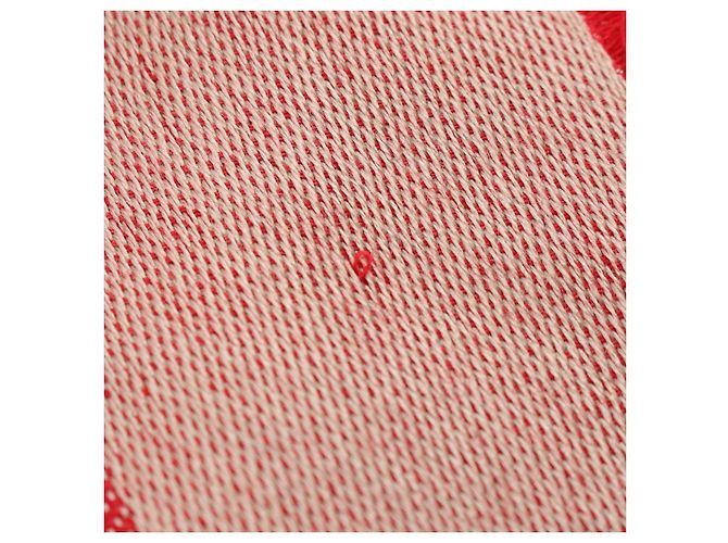 Louis Vuitton Silk Wool Monogram Shawl M74008 Red - view 4
