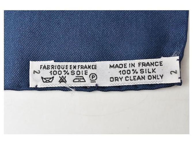 Hermès Seidenschal Carré 90 Gürteldesign Blau - Ansicht 6