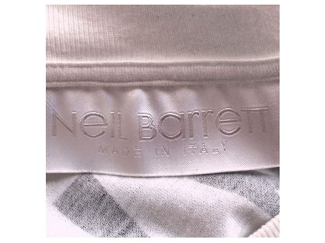 Camiseta de algodón blanco con estampado de rayo Neil Barrett - vista 4