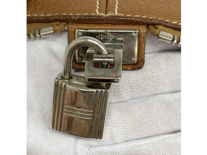 Hermès Borsa tote Hermes Victoria 35 in oro D'oro - vista 11