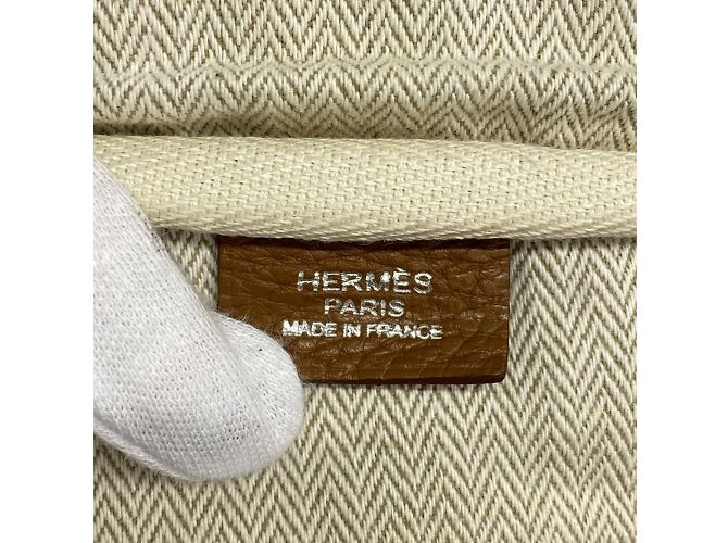 Hermès Borsa tote Hermes Victoria 35 in oro D'oro - vista 5