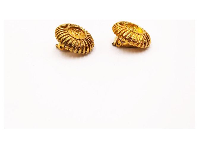 Orecchini vintage CC Coco Mark di Chanel Gold hardware - vista 10
