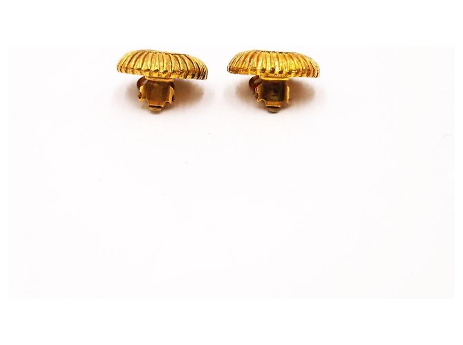Orecchini vintage CC Coco Mark di Chanel Gold hardware - vista 12