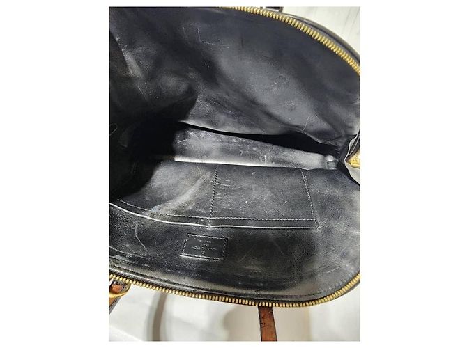 LOUIS VUITTON Alma PM Tasche aus Lammleder Malletage Schwarz/Weiß - Ansicht 11