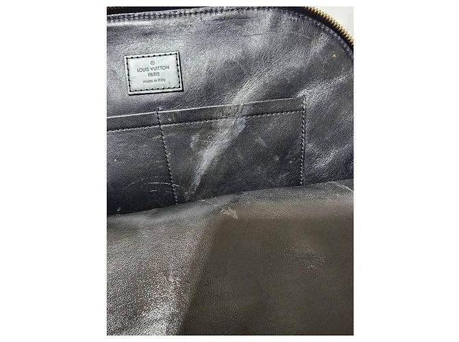 LOUIS VUITTON Alma PM Tasche aus Lammleder Malletage Schwarz/Weiß - Ansicht 8