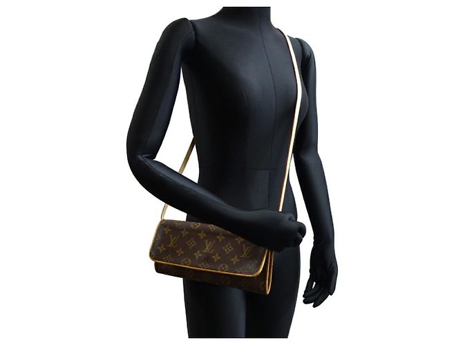 Borsa a spalla Pochette Twin GM da donna Louis Vuitton Marrone - vista 9