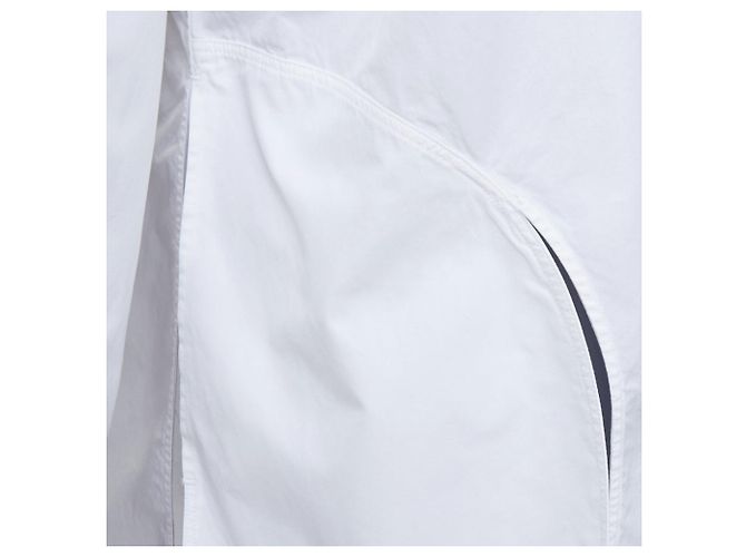 Ports 1961 shirt cotton front slit deconstructed button down top White - view 2