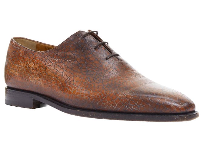 Scarpe brogue in pelle testurizzata Berluti con lacci fatte a mano - vista 3